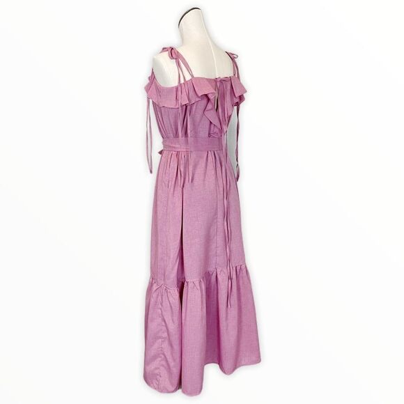 LISTICLE Boho Ruffle Maxi Dress NWT - Picture 5 of 16